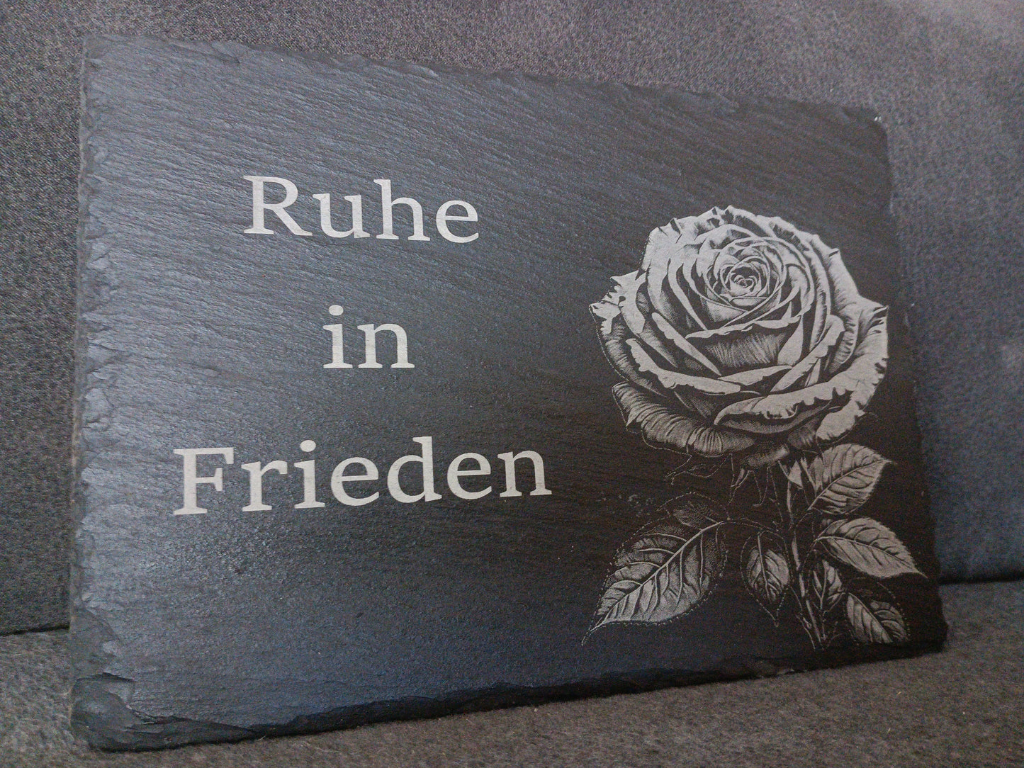 Schieferplatte mit Gravur – rechteckig klein