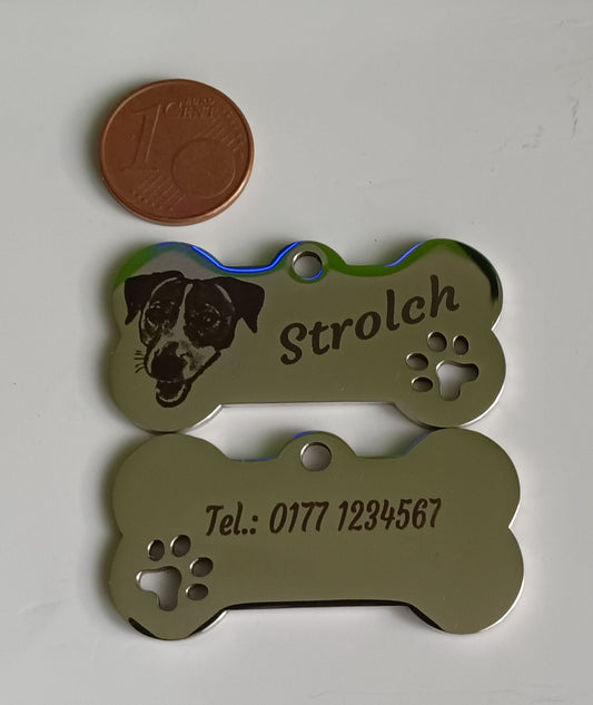Anhänger Edelstahl für Hund