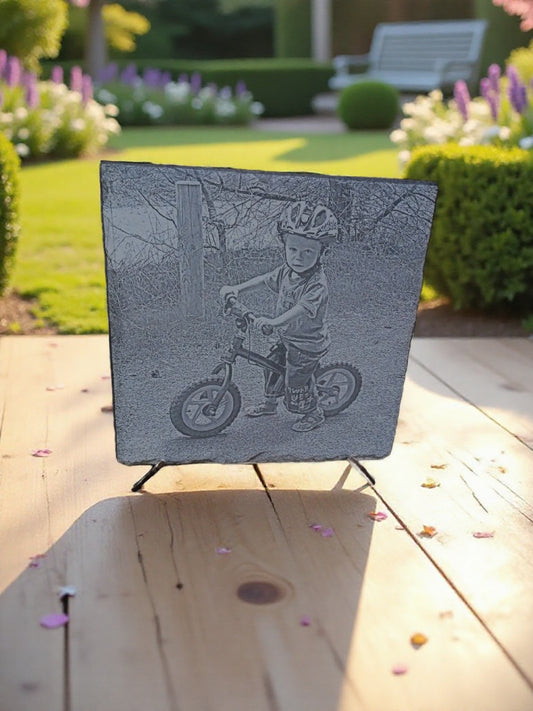 Schieferplatte mit Gravur – Quadrat klein